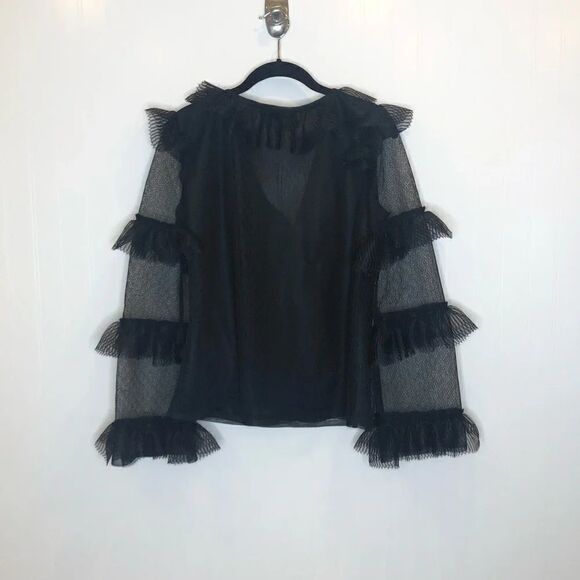 KUKHAREVA LONDON Black Lace Sandy Top - Picture 2 of 8